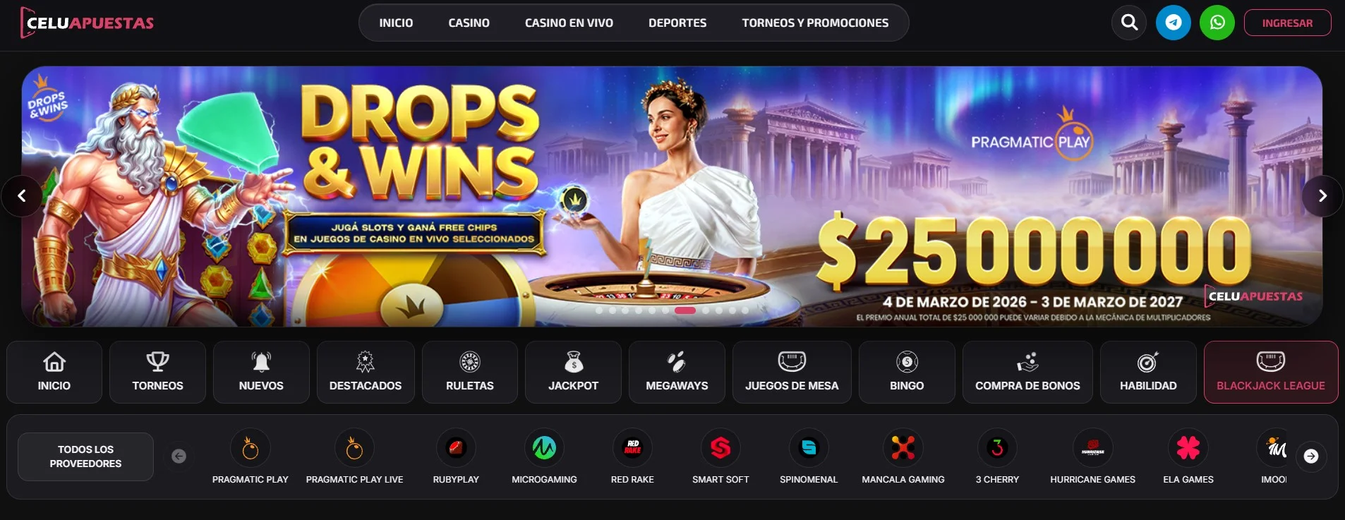 Celuapuestas live casino
